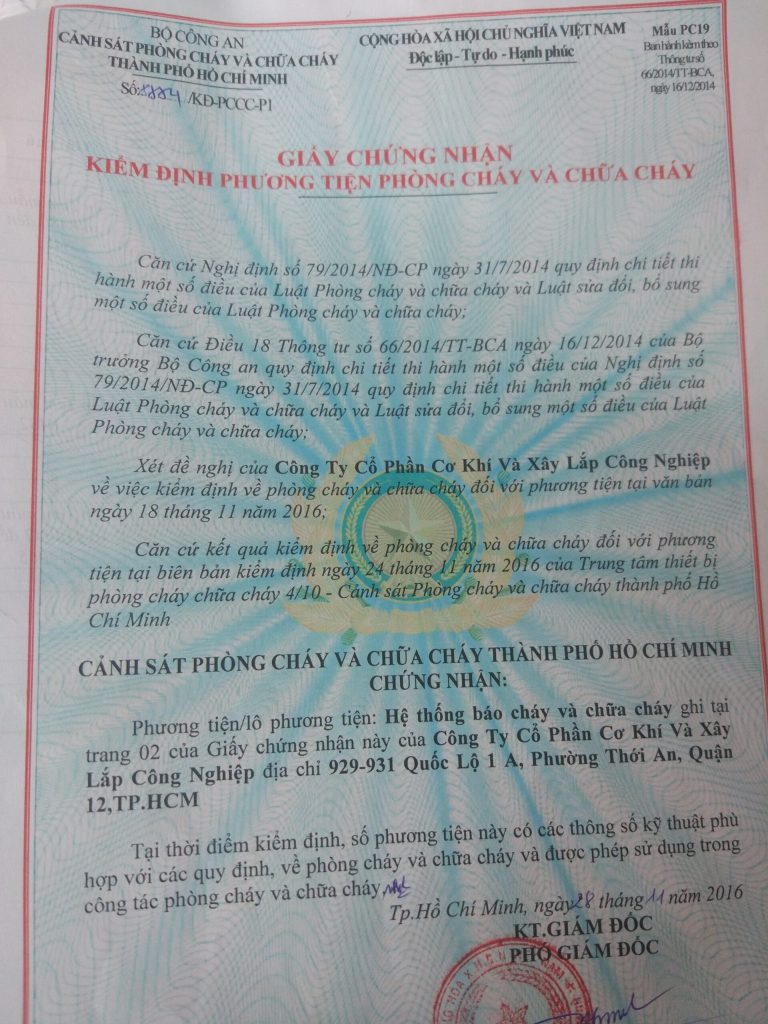 Phòng Cháy Chữa Cháy Tâm Bảo An