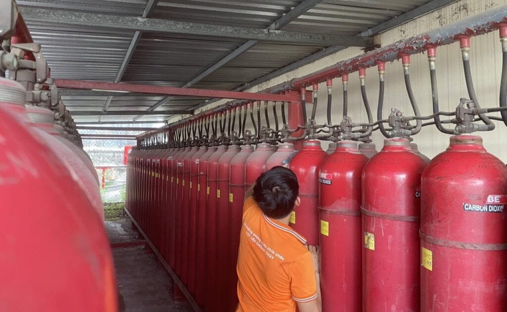 Thi công hệ thống chữa cháy khí