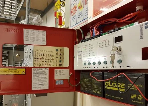 Chạy tủ kiểm tra hoạt động của hệ thống báo cháy